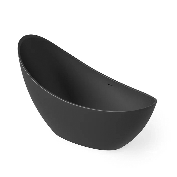 DEA DESIGN Elegant Ванна отдельностоящая 186x78xh94 см, материал: Solid Surface искуственный камень, цвет: Black №16