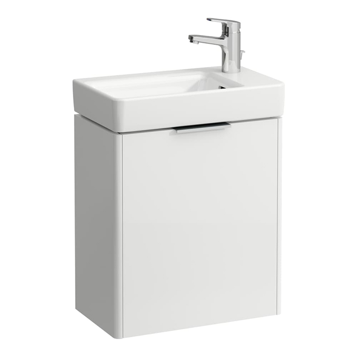 Laufen Base База для мини раковины 815954, 470x265x530 мм, 1 дверца, петли справа, органайзер для ящика, цвет белый матовый