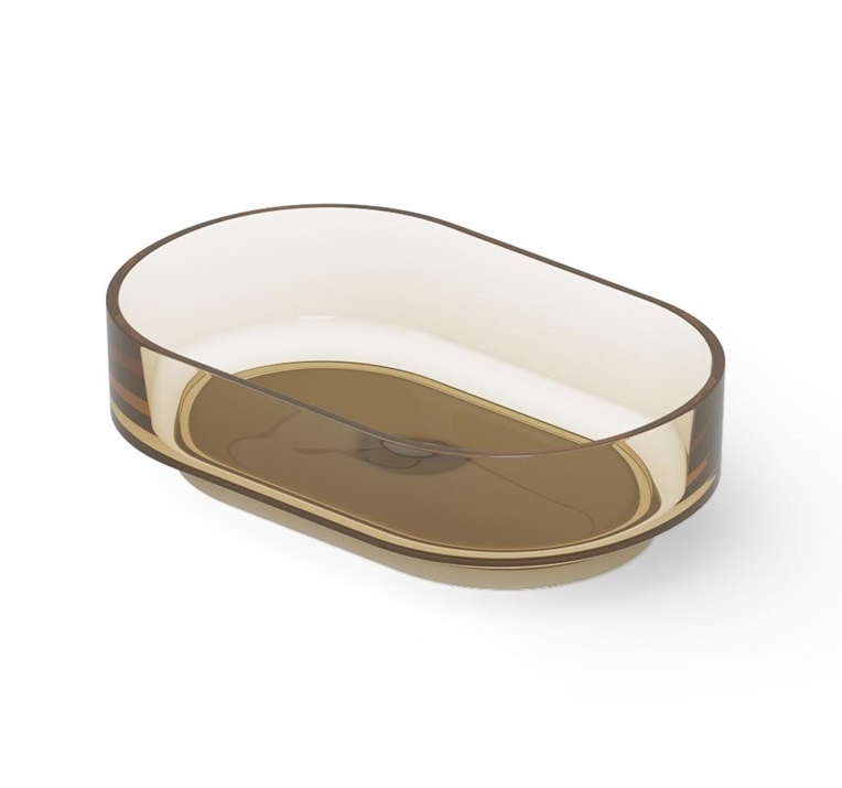 Dea Design Washbasins DD9097 560 R6 Раковина накладная 560*360 мм (Grey Brown)