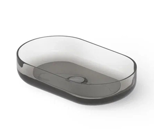 Dea Design Washbasins DD9091 550 R4 Раковина накладная 550*340 мм (Smoky Black)
