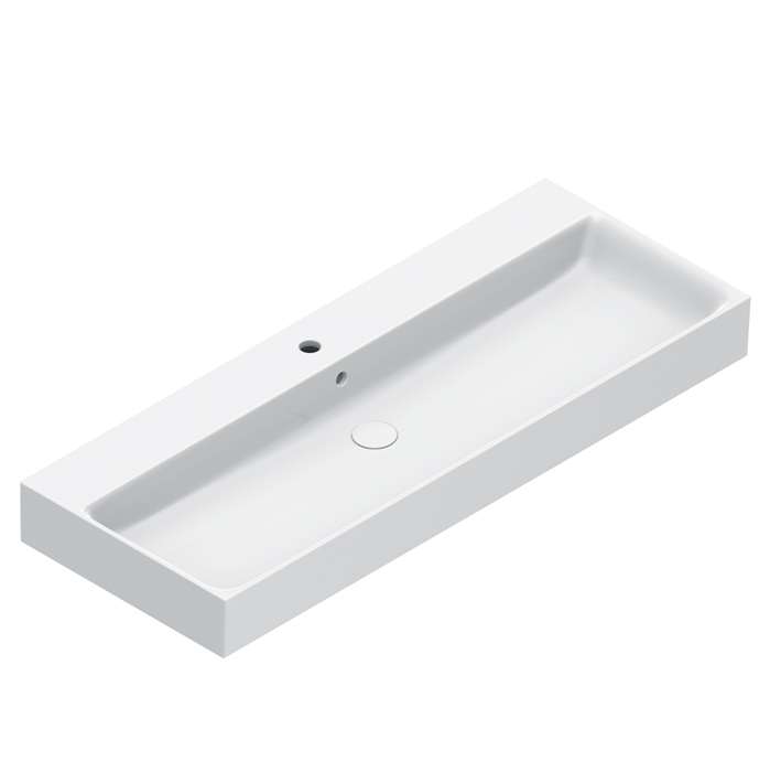 Catalano PREMIUM Раковина 120x47, с 1 отв. под смеситель, покрытие Cataglaze+, цвет белый глянцевый