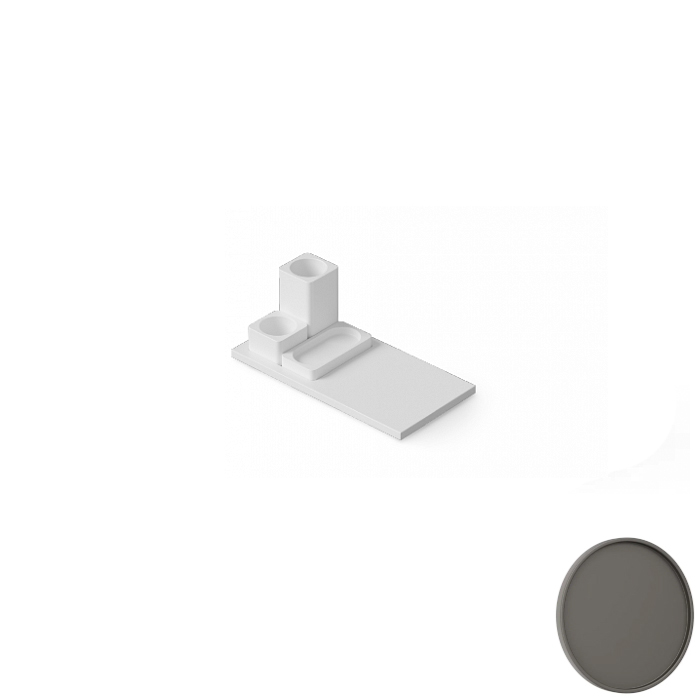 DEA DESIGN Набор настольных аксессуаров 40x20xh12 см, материал: Solid Surface искуственный камень, цвет: graphite