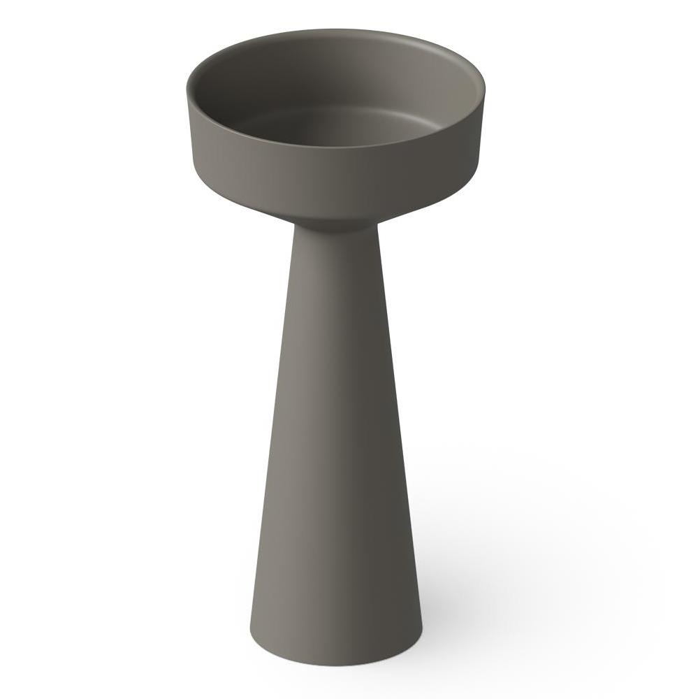 Dea Design Pedestal Basin DD2018 425 3 Раковина напольная Ø 425 мм (серый матовый)