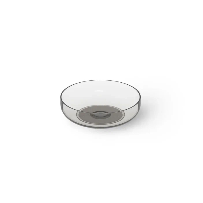 DEA DESIGN Washbasins Раковина настольная 40x40xh12 см, материал: Glasstech прозрачная смола, цвет: Smoky Black R4