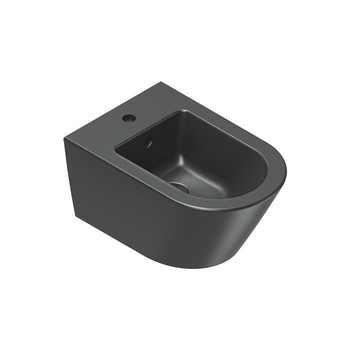 Catalano ZERO Биде подвесное 55x35, с 1 отв. под смеситель, покрытие Cataglaze+, без крепежа, цвет черный матовый