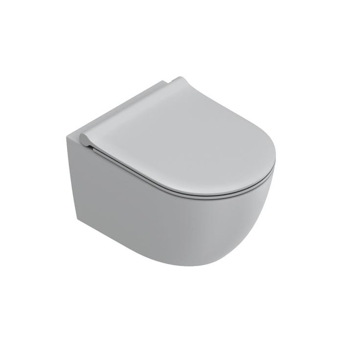 Catalano SFERA Унитаз подвесной 50x35, безободковый, смыв Tornado, покрытие Twinglaze+, без крепеж, цвет Cemento Satinato