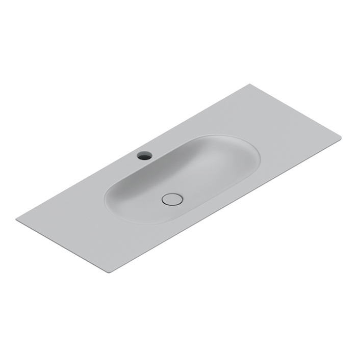 Catalano SFERA Раковина консоль 125x50, с 1 отв. под смеситель, покрытие Cataglaze+ , цвет Cemento Satinato