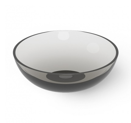 Dea Design Washbasins DD9038 500 R4 Раковина накладная Ø 500 мм (Smoky Black)