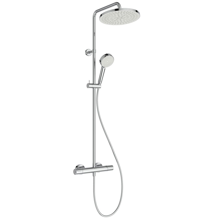 Ideal Standard Ceratherm T25 Душевая система с термостатом и ручным душем и шлангом, корпус Coolbody, руч.душ: 2 режима, верх. душ: 250 мм, цвет: хром