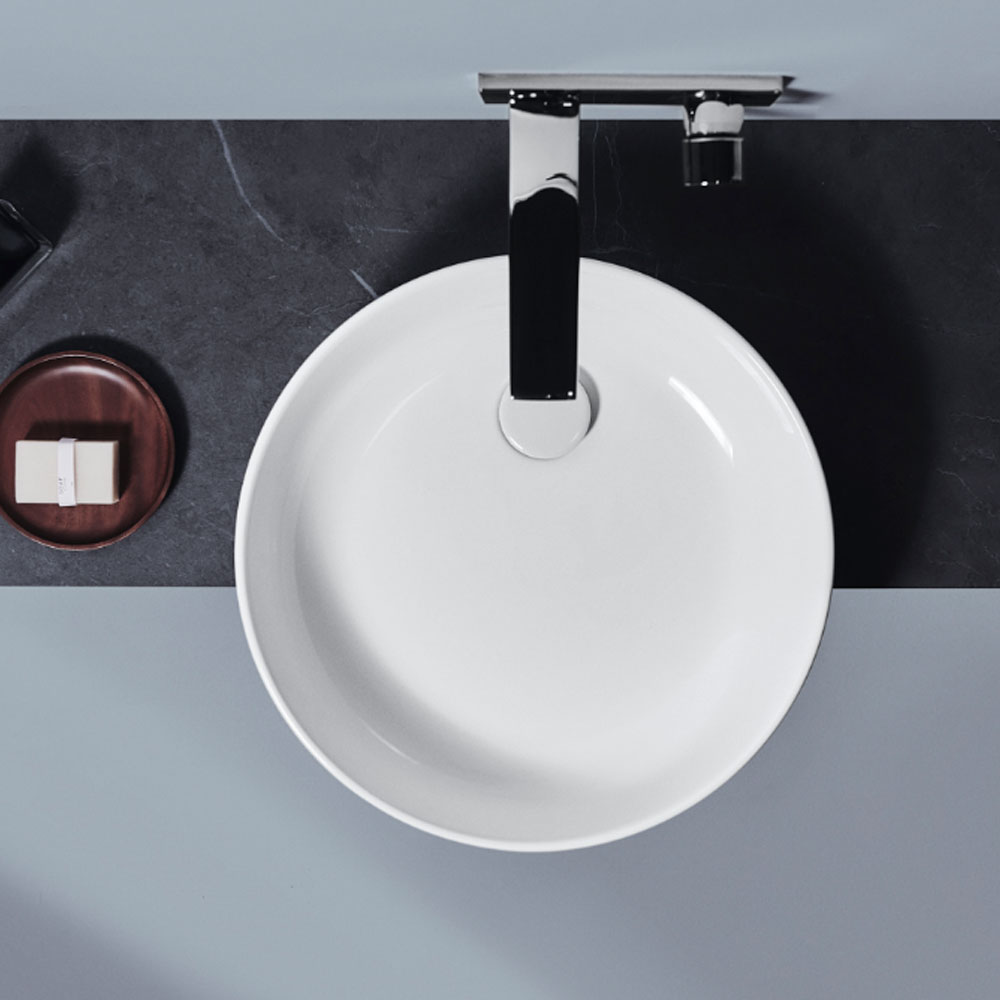 Ideal Standard Conca Раковина d450хh120 мм круглая, накладная, без перелива и отв. под смес., с крепежом, цвет: белый глянец