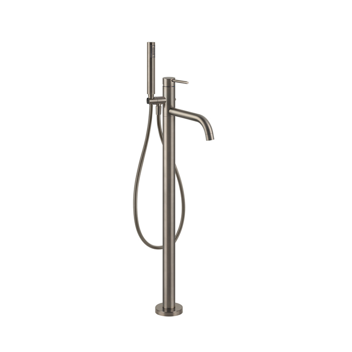 Gessi Emporio Via tortona Внешние части для напольного смесителя для ванны с душевой лейкой, цвет: Finox Brushed Nickel