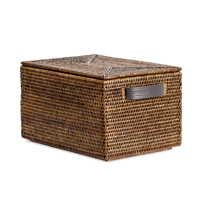 Decor Walther Basket Универсальная коробка с крышкой, цвет: Ротанг темный