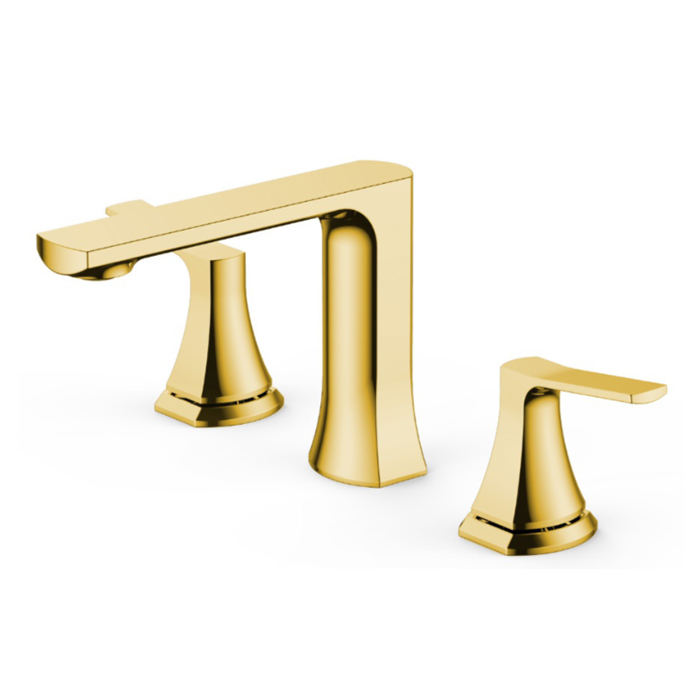 NEMO NM-1315-BG Смеситель для раковины на 3 отверстия с донным клапаном BRUSH GOLD