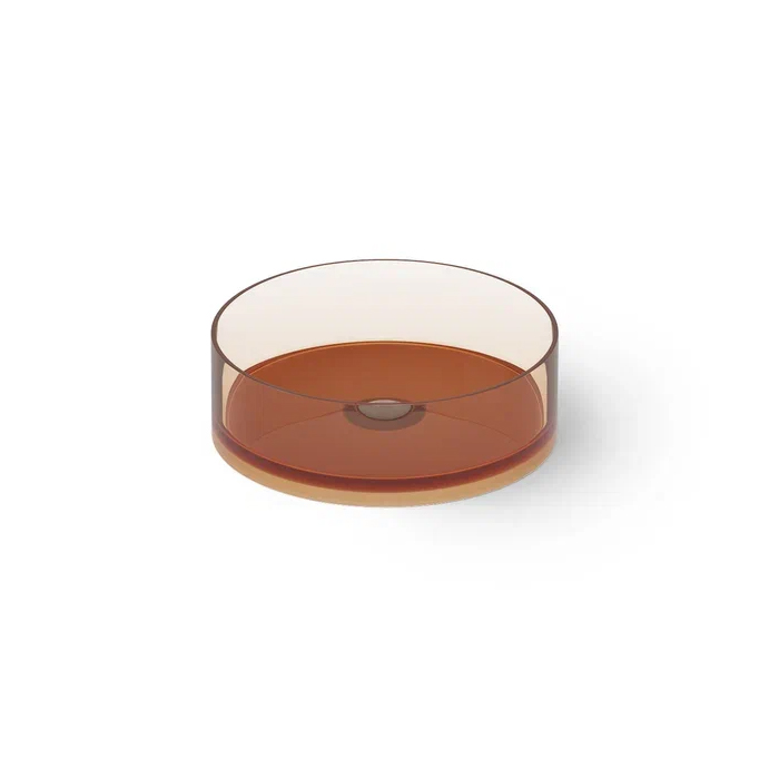 DEA DESIGN Washbasins Раковина настольная 45x45xh14,5 см, материал: Glasstech прозрачная смола, цвет: Sunset R1