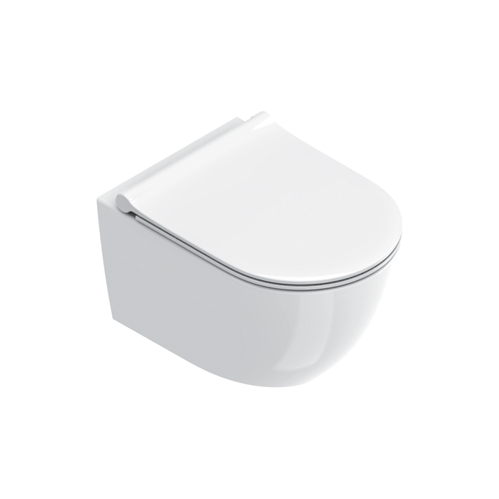Catalano SFERA Унитаз подвесной 50x35, безободковый, смыв Tornado, покрытие Cataglaze+, 4.5л, без крепежа, цвет белый глянцевый (NEW 2026)