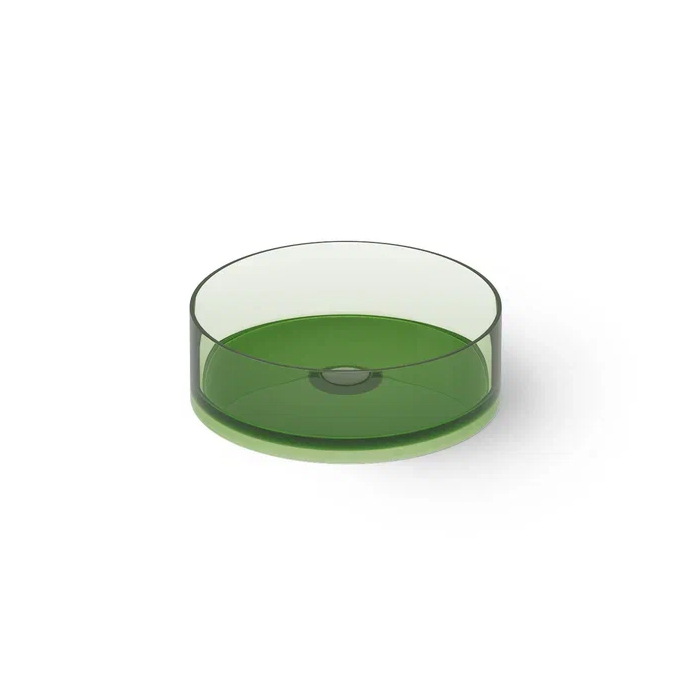 DEA DESIGN Washbasins Раковина настольная 30x30xh14 см, материал: Glasstech прозрачная смола, цвет: Emerald R3