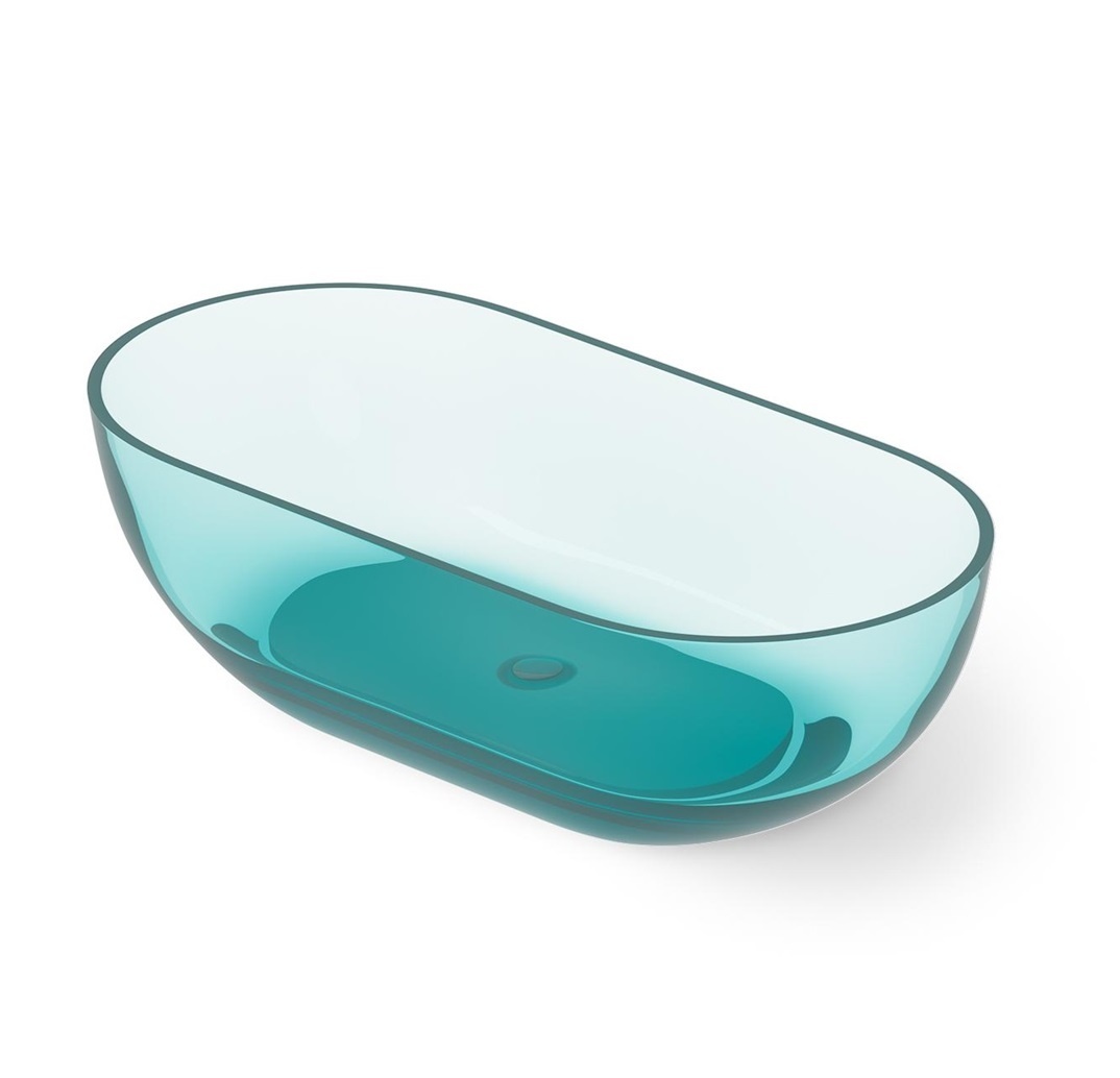 Dea Design Shadow DD8619 1550 R8 Ванна свободностоящая 1550*770 мм (Lake Water Blue)