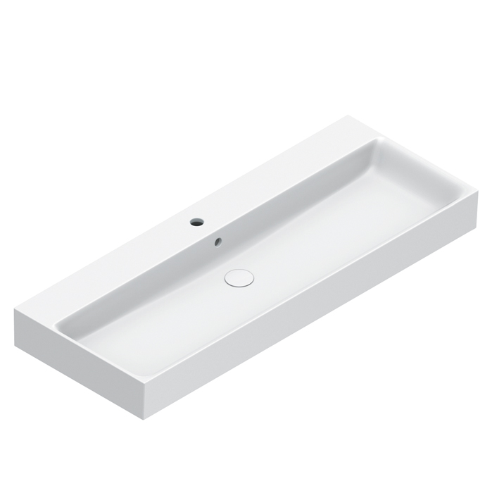 Catalano PREMIUM Раковина 120x47, с 1 отв. под смеситель, покрытие Cataglaze+ , цвет белый матовый