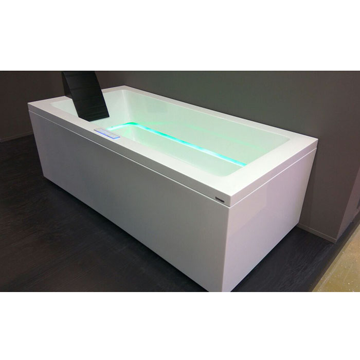 Treesse Dream 180 Ванна SX с гидромасс 180x80xh67см компл AWC, 1 подголов черный , с фронт. и 1-ой боков панелью DX, LED хром, скр.нап, цвет:бел/хром