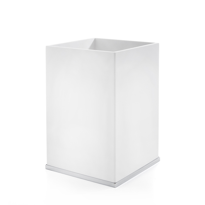 3SC Mood Deluxe White Ведро, без крышки, 20х30х20 см, цвет: белый матовый/хром (ПО ЗАПРОСУ)