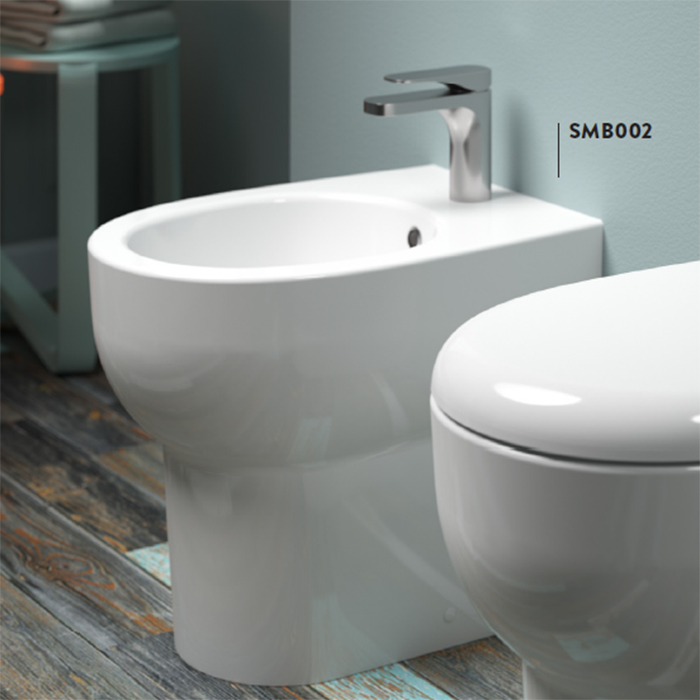ARTCERAM SMARTY Биде напольное 35х50 см, без крепежа, с 1 отв под смеситель, цвет белый