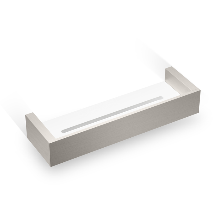 Decor Walther Brick DA30 Душевая полка 30x9см, акриловое белое стекло, цвет: никель сатинированный