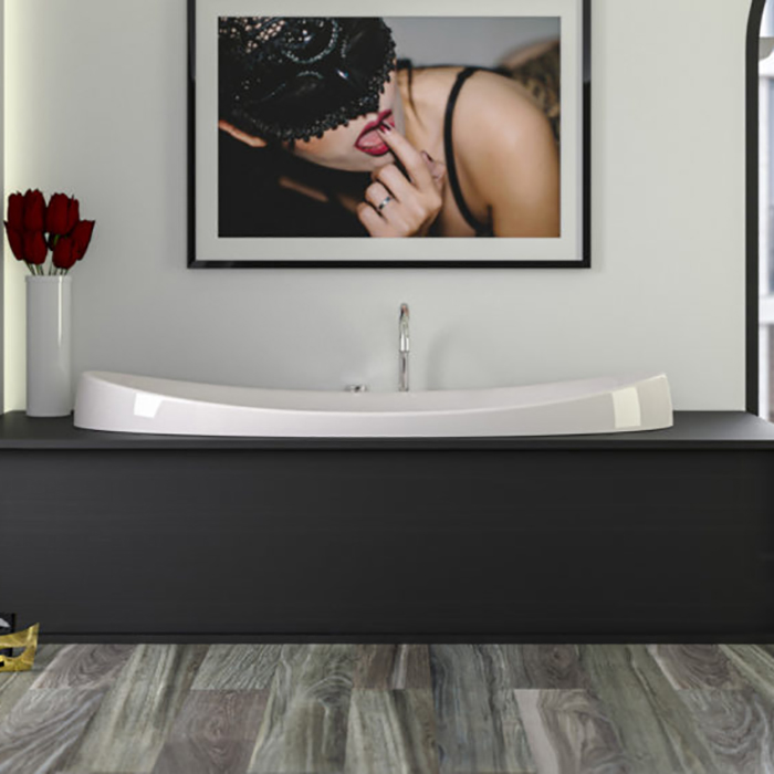 Knief Venice Fit Ванна встроенная 180x83x74см с ножками (перелив щелевой), без слива-перелива, цвет белый (продается со сливом 0100-091-06)