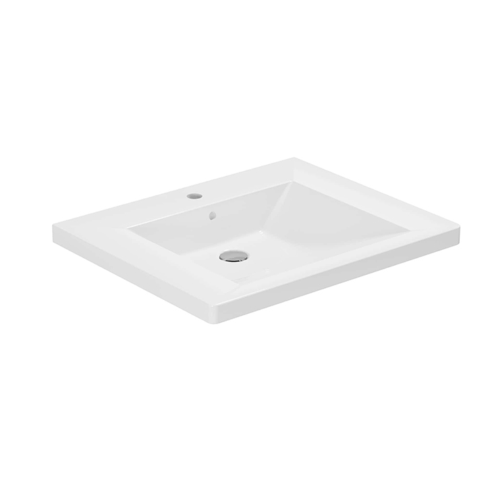 AZZURRA THIN Подвесной умывальник для людей с ограниченными возможностями 70×57×H15 cm c 1 отв под смеситель, цвет белый