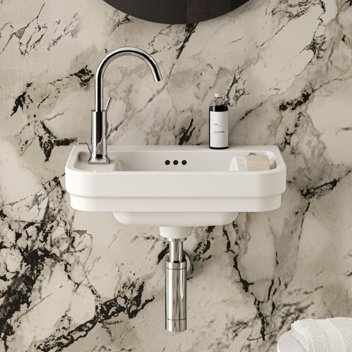 Ideal Standard Calla Раковина 500х320xh180 мм, подвесная, с отв. под смес. слева и переливом, с крепежом цвет: белый глянец
