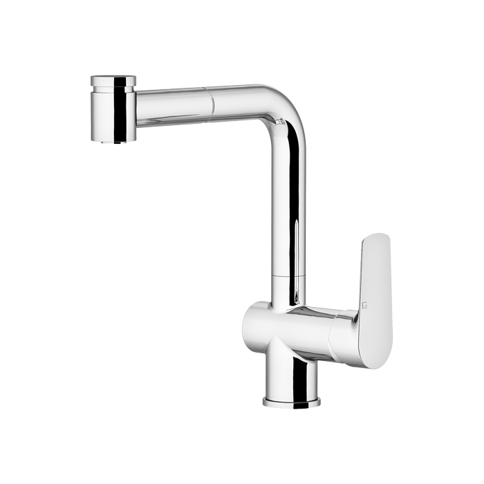 Gattoni H2omix3000 CUCINA Смеситель для раковины с выдвижным распылителем излив 205 мм , цвет хром