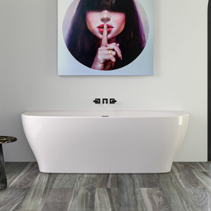 KNIEF Dream Wall Ванна пристенная 180х80х60см, с щелевым переливом, цвет белый(продавать со сливом 0100-091-06)