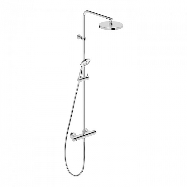 Duravit B.2 Душевая колонна с термостатическим смесителем, верхним душем, штангой и лейкой, цвет: хром