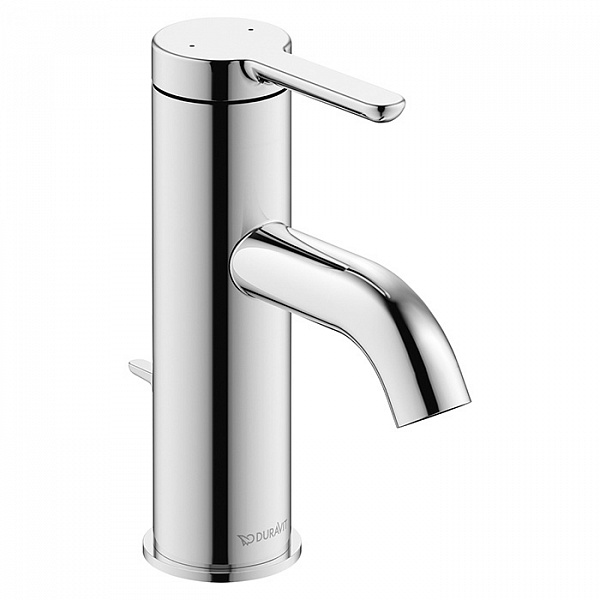 Duravit C.1 Смеситель для раковины на 1 отв. с донным клапаном, излив 91мм, цвет: хром