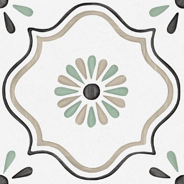Ponza Flower 200х200х8 Matt, керамогранит ENNFACE