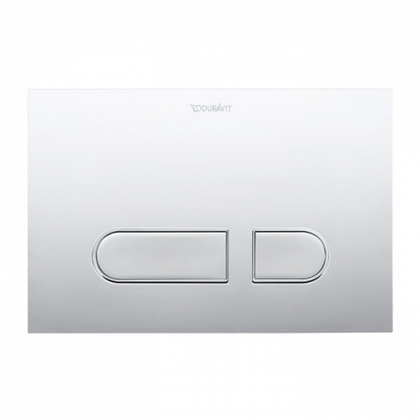 Duravit DuraSystem А1 Клавиша смыва для унитаза, 217х146,3 мм, двойной смыв цвет: хром (Спец.цена из наличия)