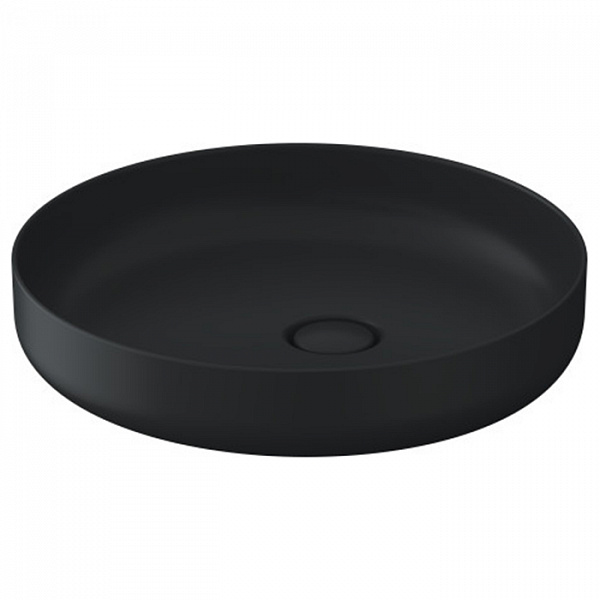 Duravit Vitrium Раковина накладная круглая 460мм, из DuroCast UltraResist-композит, без перелива и полки для смесителя , Цвет темно-серый матовый
