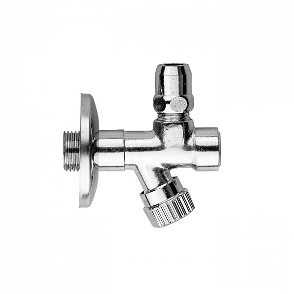 Gattoni Accessori Угловой вентиль с фильтром 1/2"x3/8" без цанговых гаек, цвет хром