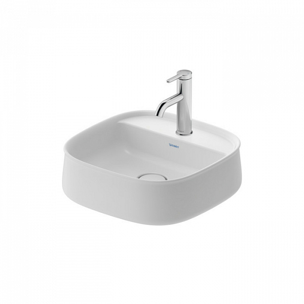 Duravit Zencha Раковина накладная 42х42х14 см, с 1 отв под смеситель, цвет белый гляневый