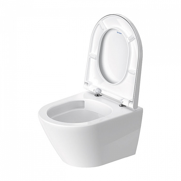 Duravit D-Neo Унитаз подвесной 258809, 480х370 мм, укороченный, безободковый, с сиденьем микролифт 002169, цвет: белый (Спец.цена из наличия)