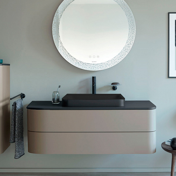 Duravit Happy D.2 Plus Тумба подвесная 408x1300x550мм 2 ящика, цвет: stone grey satin matt