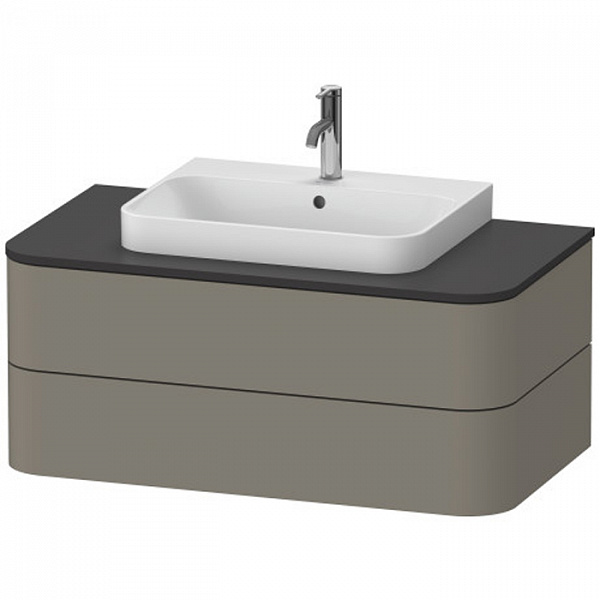 Duravit Happy D.2 Plus Тумба подвесная 408x1000x550мм 2 ящика, цвет: stone grey satin matt