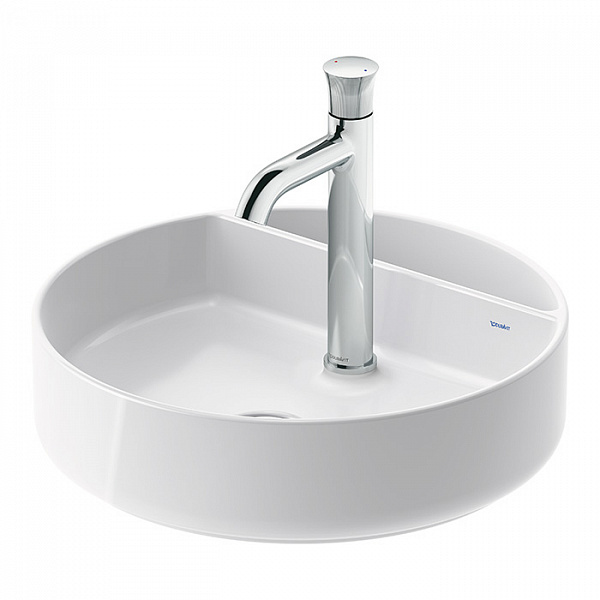 DURAVIT Bento Starck Box Раковина накладная D460мм,, с 1 отв под смеситель, HygieneGlaze, белый глянцевый