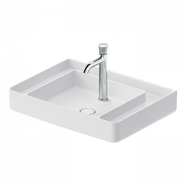 DURAVIT Bento Starck Box Раковина подвесная 650х480мм,, с 1 отв под смеситель, HygieneGlaze, белый глянцевый