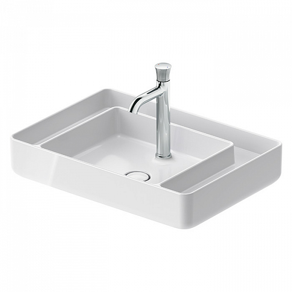 DURAVIT Bento Starck Box Раковина накладная 650х460мм,, с 1 отв под смеситель, HygieneGlaze, белый глянцевый