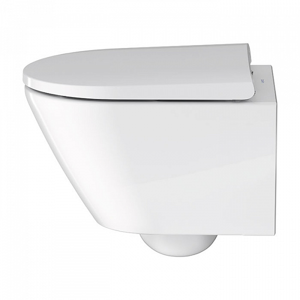 Duravit D-Neo Унитаз подвесной 258809, 480х370 мм, укороченный, безободковый, с сиденьем микролифт 002169, цвет: белый (Спец.цена из наличия)