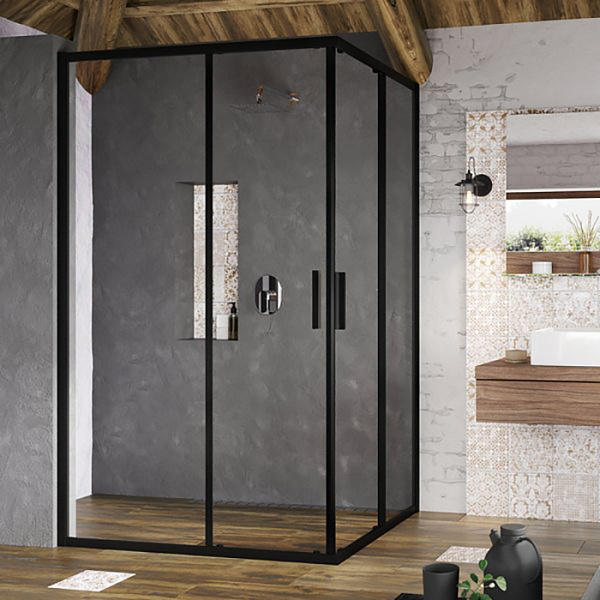 RAVAK Blix Slim Дверь для душевого уголка BLSRV2K-120 стекло прозрачное, профиль черный
